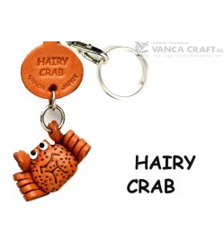 Hairy crab Japanese Leather Keychains Fish 