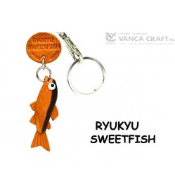 Ryukyu Sweetfish Leather Keychain Sea Animals