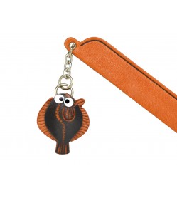 Flatfish Leather Charm Bookmarker