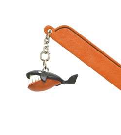 Whale Leather Charm Bookmarker