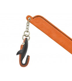 Shark Leather Charm Bookmarker