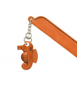 Sea Horse Leather Charm Bookmarker