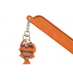 Striped Fish Leather Charm Bookmarker