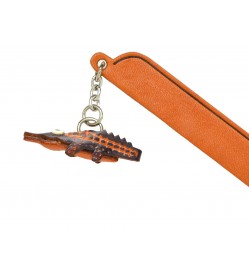 Crocodile Leather Charm Bookmarker