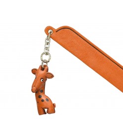 Giraffe Leather Charm Bookmarker