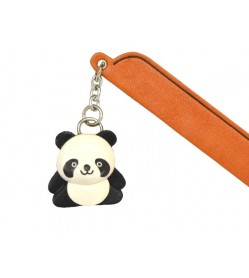 Panda Leather Charm Bookmarker