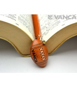 Rugby Ball/American Football Leather Charm Bookmarker