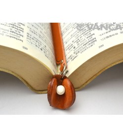 Catcher's mitt Leather Charm Bookmarker