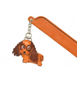 Cavalier Leather dog Charm Bookmarker