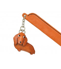 Dachshund Leather dog Charm Bookmarker