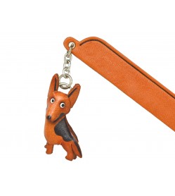 German shephard Leather dog Charm Bookmarker