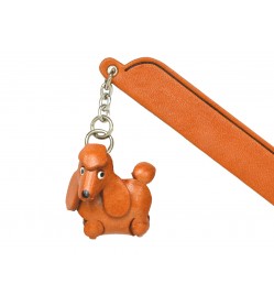 Poodle Leather dog Charm Bookmarker