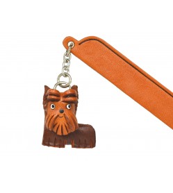 Yorkshire terrier Leather dog Charm Bookmarker