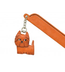 Westie Leather dog Charm Bookmarker