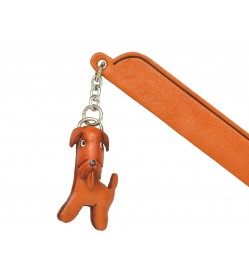 Wire fox terrier Leather dog Charm Bookmarker