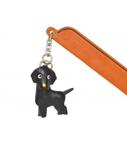 Labrador Black Leather dog Charm Bookmarker