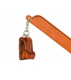 Bearded collie Leather dog Charm Bookmarker