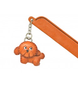 Bichon frise Leather dog Charm Bookmarker