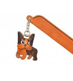 Boston terrirer Leather dog Charm Bookmarker