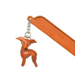Italian greyhound Leather dog Charm Bookmarker