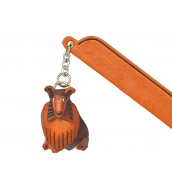 Collie Leather dog Charm Bookmarker