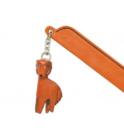 Borzoi Leather dog Charm Bookmarker