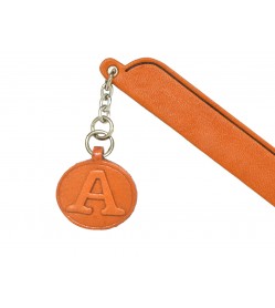 A Leather Alphabet Charm Bookmarker