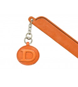 D Leather Alphabet Charm Bookmarker