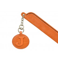 J Leather Alphabet Charm Bookmarker