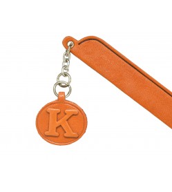K Leather Alphabet Charm Bookmarker