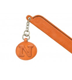 N Leather Alphabet Charm Bookmarker
