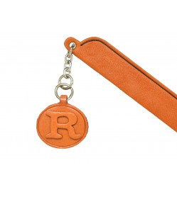 R Leather Alphabet Charm Bookmarker