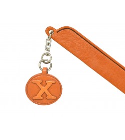 X Leather Alphabet Charm Bookmarker