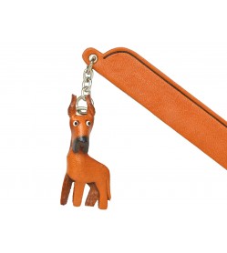 Great dane Leather dog Charm Bookmarker