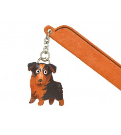 Australian shepherd Leather dog Charm Bookmarker