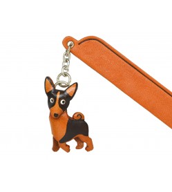 Basenji Leather dog Charm Bookmarker