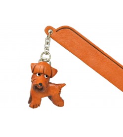 Wheaten terrier Leather dog Charm Bookmarker