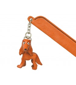 Saluki Leather dog Charm Bookmarker