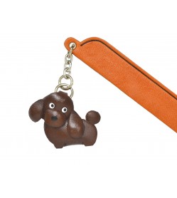 Toy poodle chocolate Leather dog Charm Bookmarker