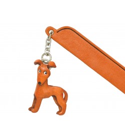 Wippet Leather dog Charm Bookmarker