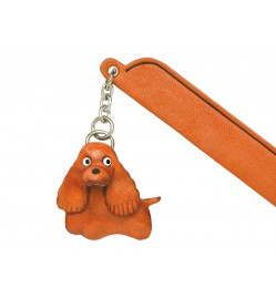 American cocker Leather dog Charm Bookmarker