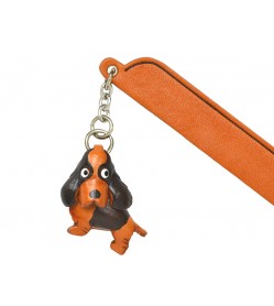 English cocker spaniel Leather dog Charm Bookmarker