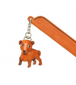 Staffordshire Bull Leather dog Charm Bookmarker