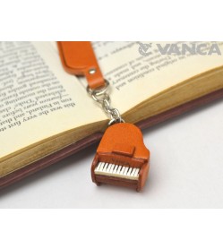 Piano Leather Charm Bookmarker