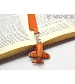 Airplane Leather Charm Bookmarker