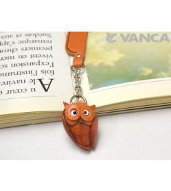 Owl Leather Charm Bookmarker