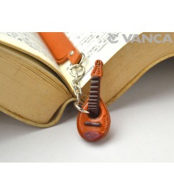 Mandolin Leather Charm Bookmarker