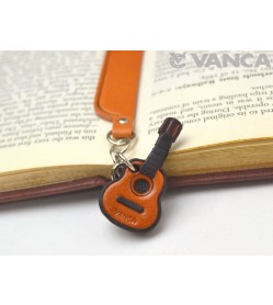 Guitar Leather Charm Bookmarker