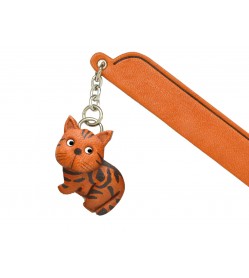 American shorthair Leather Charm Bookmarker