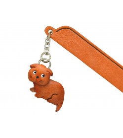 Scottish fold Leather Charm Bookmarker